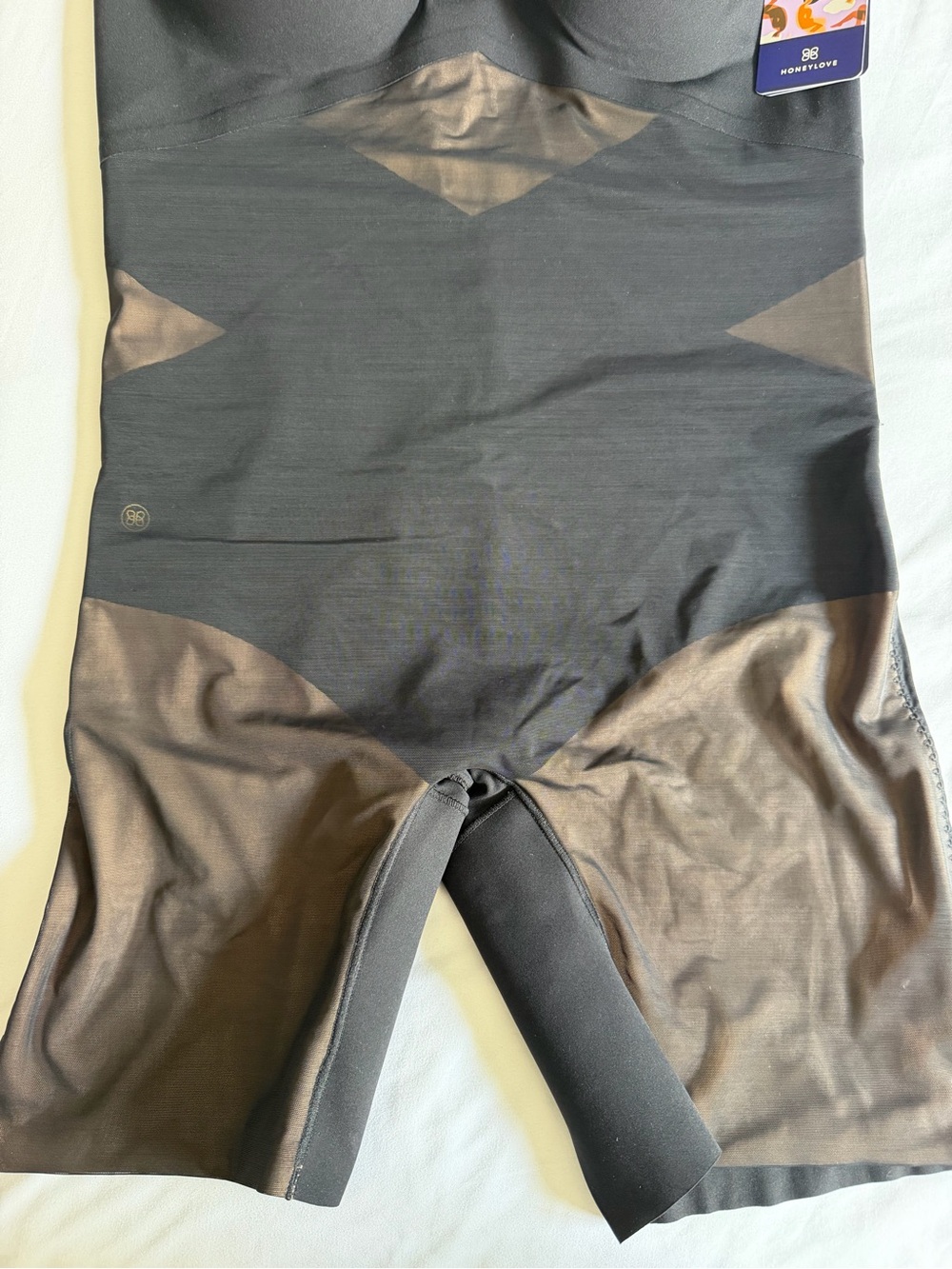 NWT Honeylove Mid Thigh Black Shapewear Bodysuit - Picture 6 of 17